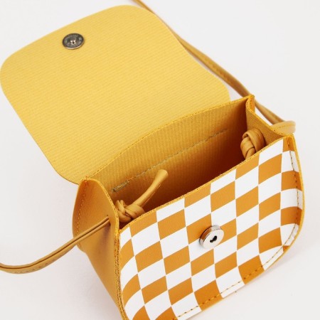 Baby bag on magnet, long belt, yellow color-2