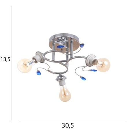 Chandelier "Adayn" BP 3x40W E27 Chrome Model: 2612371-8