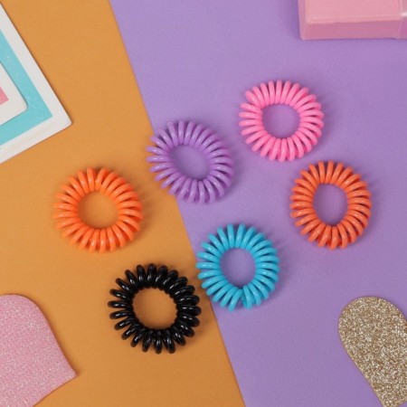 Hair gum "Spring" 3.5 cm, mix-1