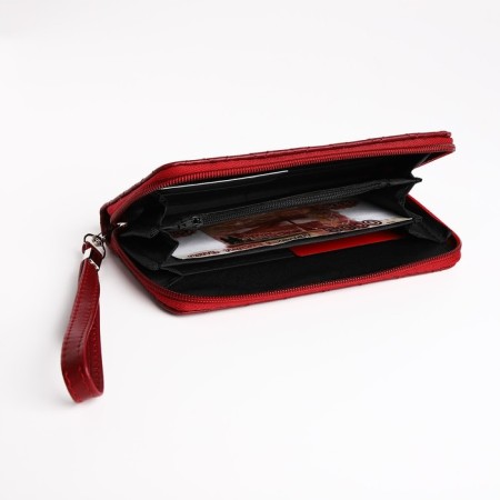 Women's wallet with lightning, burgundy color-3