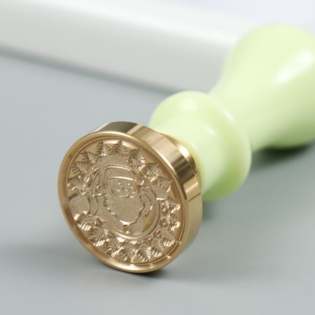 Printing for wax with a plastic handle "Santa" 2.5x2.5 cm-3