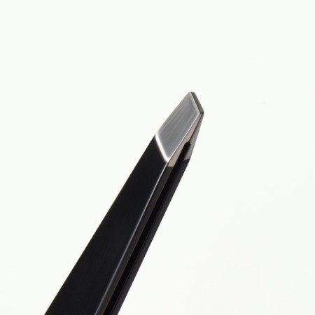 Pinzet "Premium" beveled, wide, 9.6 cm, on the blister, black color-4