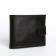 Men's purse on a button, for bills, for cards, for coins, brown color