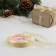 Kapron tape with embossing "Happy New Year", 15 mm × 23 ± 1 m, beige/gold color