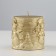 New Year's candle "Snowmen" 6.5x7, golden