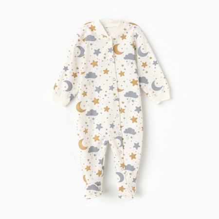Combineson children's closed legs, white color/stars, height 68 cm