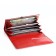 Women's wallet on magnet, red color