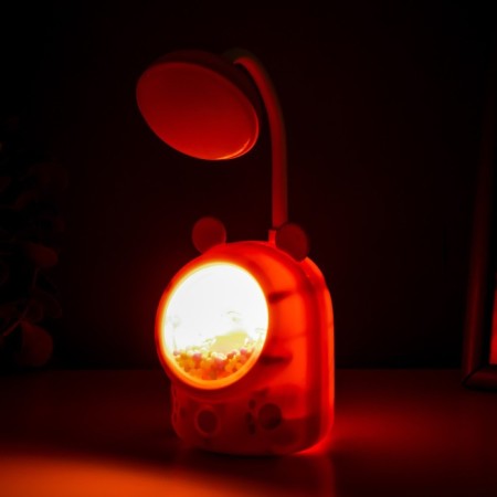 Table lamp "Ears" LED 3W USB pink 7x10x17 cm Risalux-2