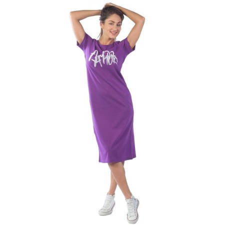 Female dress, size 48, purple color-1