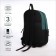 Young backpack from a lightning textile, 3 pockets, a bag, a suitcase holder, black/green color