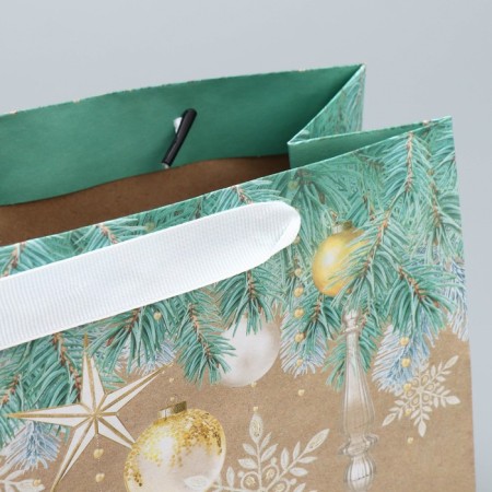 Craft horizontal package “Happiness in the New Year”, MS 23 x 18 x 10 cm, New Year-4