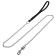 Chain leash with a leather handle, 1.2 m x 1.6 mm, mix