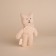 Soft toy "Bear" with a bow, 17 cm, beige color