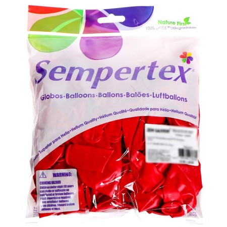 Latex ball 12 "Metallic metallic red, set 50 pcs.-1