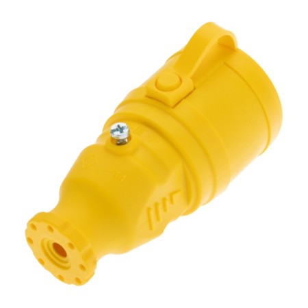 A portable moisture -proof outlet with a lid, s/h, 16 a, IP44, yellow rubber rubber rexant-4