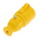 A portable moisture -proof outlet with a lid, s/h, 16 a, IP44, yellow rubber rubber rexant