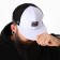 Men's cap with a straight visor Overhat, white color, mesh, rr 56