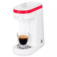 Coffee machine KitFort KT-7122-1, capsule, 800 watts, 0.36 l, white-pink
