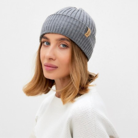 Women's hat Minaku "Bini" color graphite, size 54-56