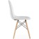 Wooden chair Kvadro array of beech/metal/eco -leather, natural/white 45x49x85 cm