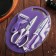 A set of kitchen utensils, 4 objects: knife, scissors with an anti -daliped coating, vegetable cleaning, board, purple color