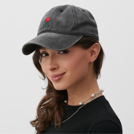 Women's cap "rose" Minaku, col. Black, Rr. 58