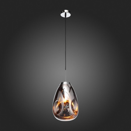 Suspension lamp ST LUCE. SL328.103.01. AEREO. 1x60 watts, E27, 22x22 cm, chromium color-4