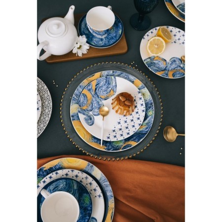 Plate porcelain dining shares "Star Night", D = 25 cm-7