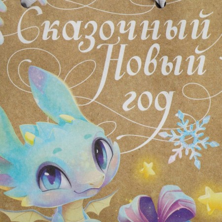 Craft vertical “Dragosh” package, S 12 x 15 x 5.5 cm, New Year-4