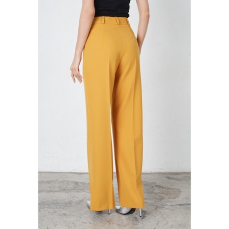 Women's pants with a section of Eliseeva Olesya, size 42, yellow color-3
