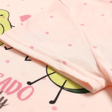 Female homemade set (T -shirt/Bridges), peach color, size 44-8