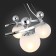 Suspended EVOLUCE lamp. Sle106103-05. Pechio. 5x60 watts, E27, 62x62x22 cm, chromium color
