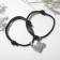 Bracelets "Demetrons" heart, black color, l = 12.5 cm