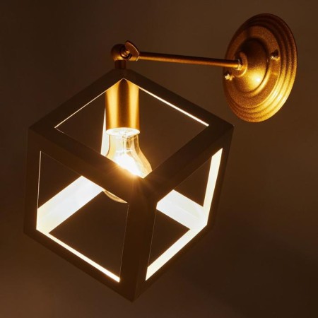 Sconces "Cub" 1HE27 40W White-gold-zoloto 22x28x30 cm-2