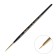 Rubloff brush red tough synthetics, round, shortened, series 1315 No. 00, short black matte handle, yellow clip