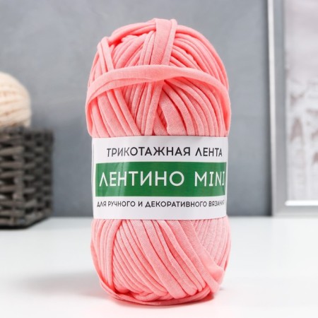 Knitted yarn 100% cotton "lentino mini" 100 g 40 m color 84 light rose