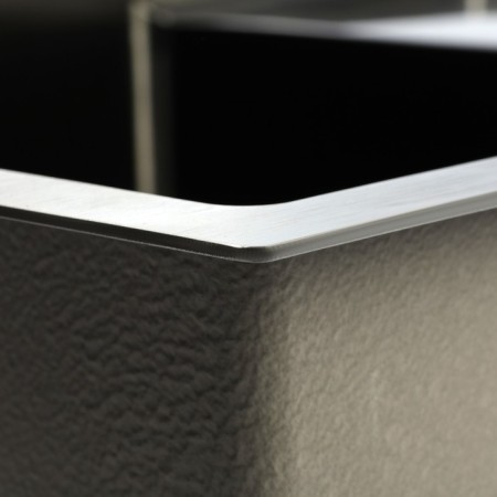 Kitchen sink Aflorn AF95848F-L, Sredal, Left, S = 3 and 0.8 mm, 58x48x22 cm, siphon, graphite-3