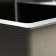 Kitchen sink Aflorn AF95848F-L, Sredal, Left, S = 3 and 0.8 mm, 58x48x22 cm, siphon, graphite