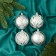 Set of balls plastic D-8 cm, 4 pcs "Kaleidoscope" silver