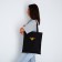 Textile chover with embroidery Bee, 40x35 cm, black
