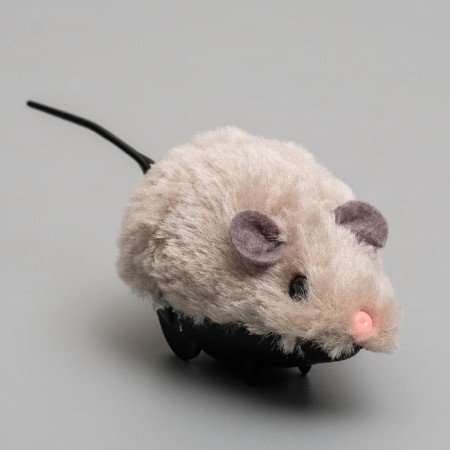 The mouse is a cloth fur small, 8.5 cm, gray-1