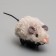 The mouse is a cloth fur small, 8.5 cm, gray