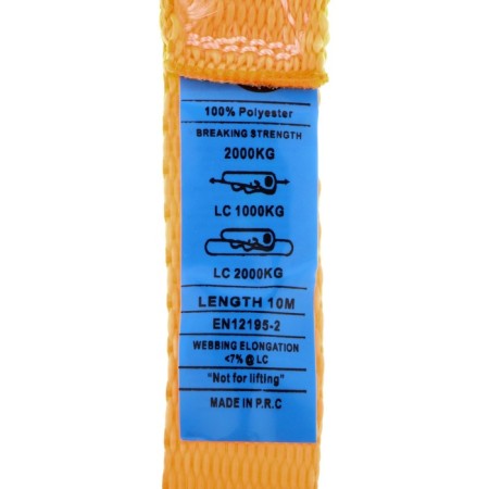 Cargo screed with a mechanism, tape width 25 mm, load 800 kg, length 10 m-4