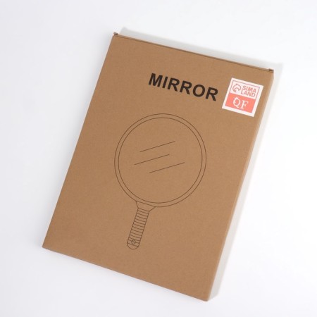 Mirror with a handle, D mirror surface 24 cm, black color-7