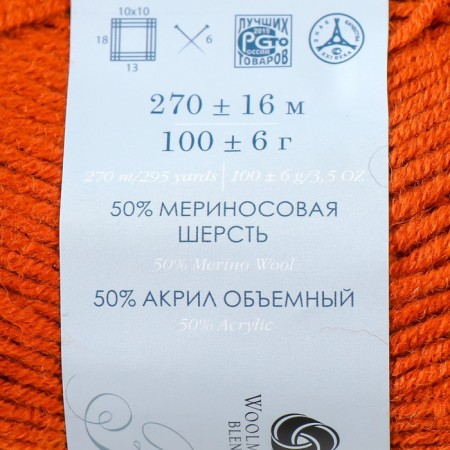 Yarn "promising" 50% merino wool, 50% acrylic volume 270m/100g (194-fish)-3