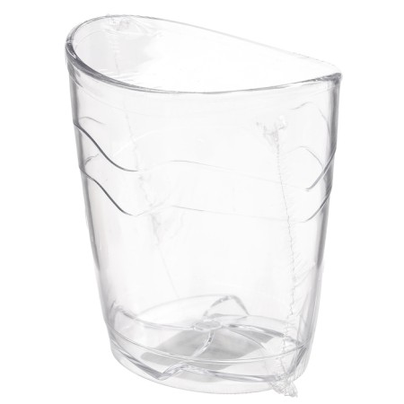 A glass for writing accessories "Vega", plastic, oval, transparent-2