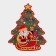 Decorative sticker "Grandfather Frost and Christmas tree" 23x21 cm