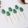 Skewers XV, 12.5 cm, green color, set 6 pcs.
