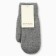 Women's mittens minku, gray color, 22 cm