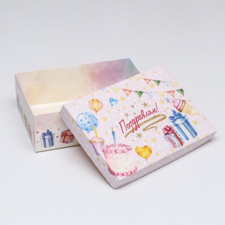Folding box, "festive cake" 24 x 17 x 8 cm-4